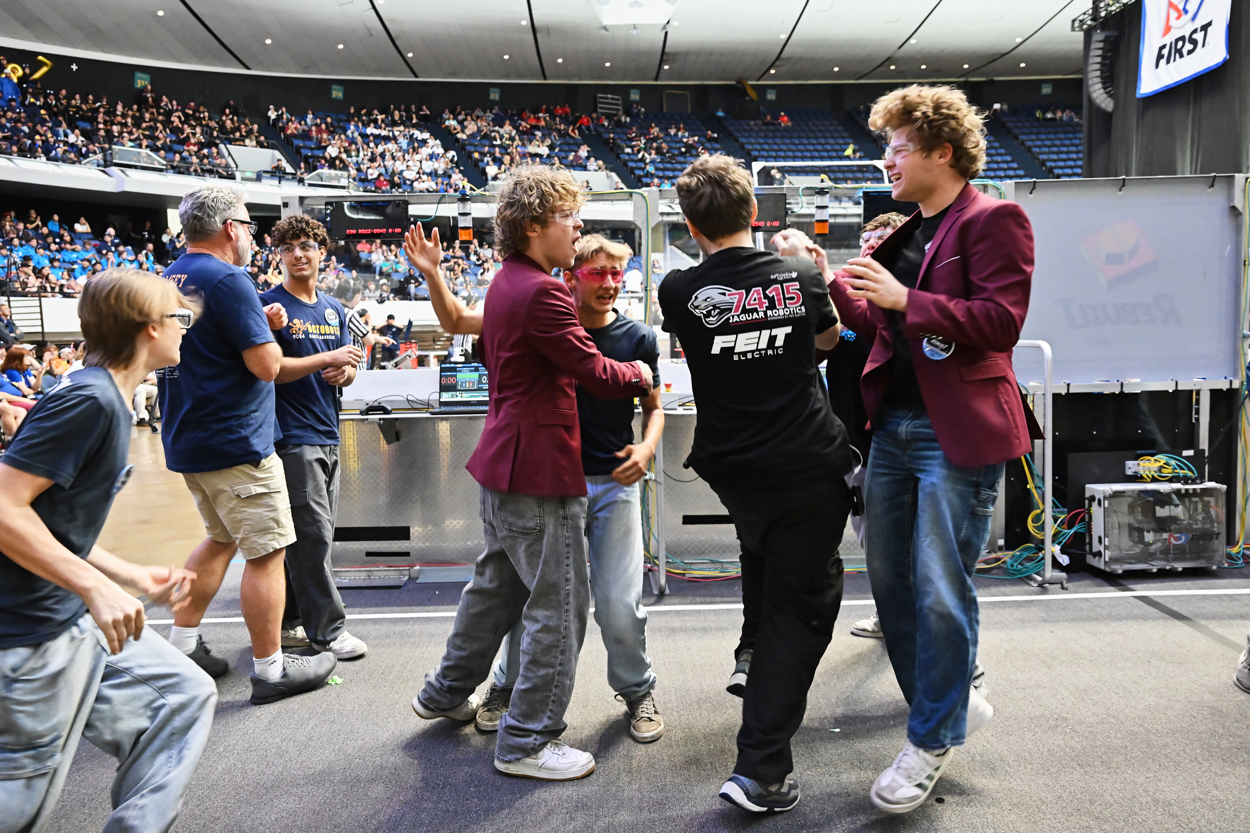 Team celebrating at Worlds